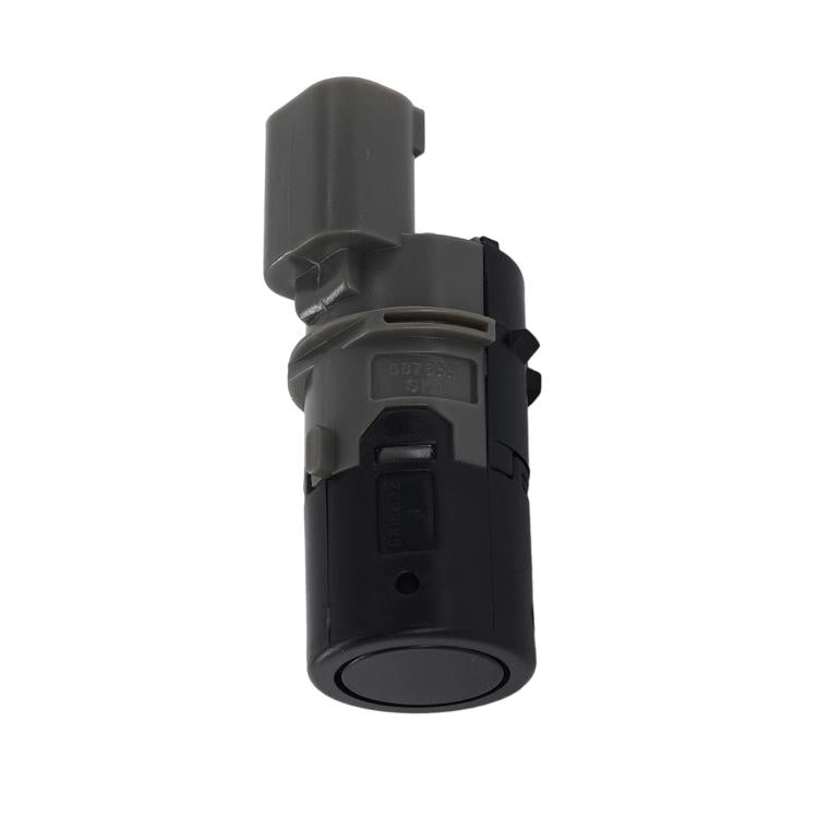 Car reversing radar sensor probe with black housing and circular detection face