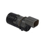 Black car reversing sensor probe with gray connector and side view