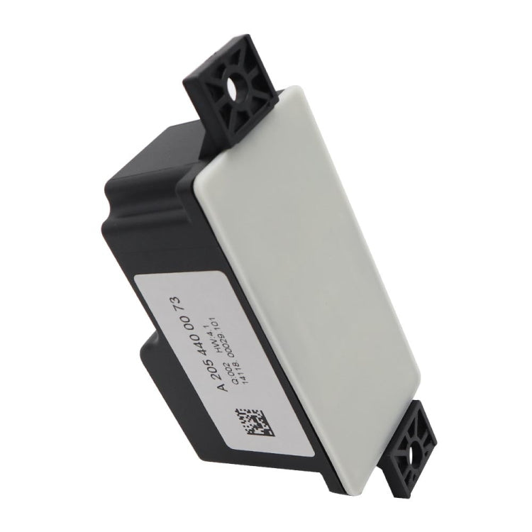 Car voltage converter controller module with white connector cover and vented mounting clips