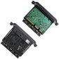 LED headlight control module, green PCB in black plastic case with side clips