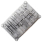Metal LED driver module underside with molded labels and mounting holes