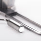 Stainless steel herb chopper handle end and metal base detail
