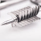 Stainless steel chopping blade with spiral guard for manual herb chopping