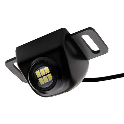 Black LED reversing license plate auxiliary light with square mounting bracket and bulb
