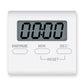 White digital countdown timer with large LED digits and start/pause, min, sec controls
