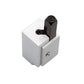 Silver right-angle hinge groove woodworking chisel tool with black punch holder