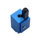 Blue right-angle hinge groove woodworking chisel tool with black punch holder
