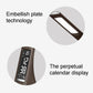 Black LED desk lamp with top light bar and side digital calendar display window