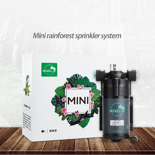 MIUS mini rainforest spray humidification pump standing beside retail box