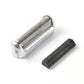 Razor mesh cutter head and black ribbed blade for 5S shaver, silver and black