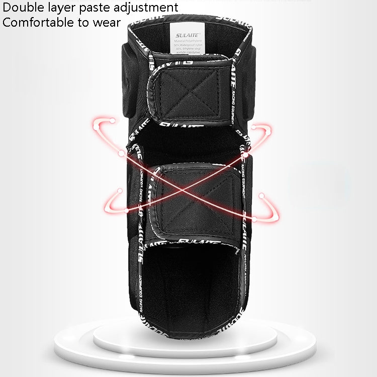 Elbow protective pad with adjustable closure straps, black carbon-fiber style shell