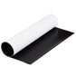 Rolled magnetic whiteboard sticker sheet, white front and dark backing base layer
