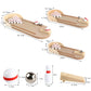 Bowling puzzle toy size diagram with pin pieces and red-white ball
