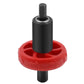 Black shaft starter adapter with red circular mounting hub