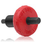 Red side-marked starter adapter disk with black shaft and offset connector