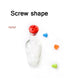 Screw-style silicone wine bottle stoppers with red cap and assorted colors