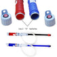 Electric oil pump oiler kit with two units, battery holders, and clear hoses