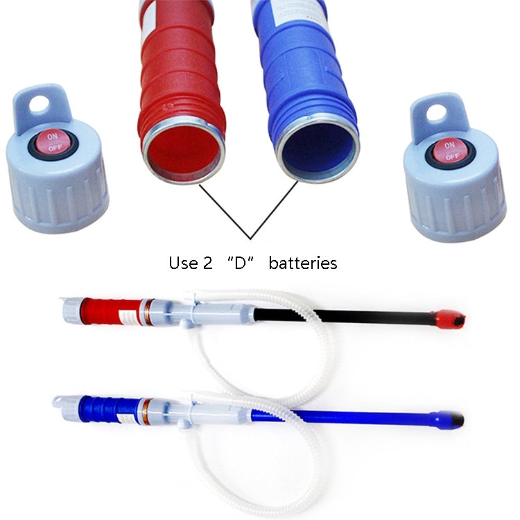 Electric oil pump oiler kit with two units, battery holders, and clear hoses