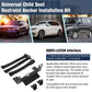 Universal child seat restraint anchor installation kit: black ISOFIX bracket and belt straps