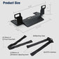 Black ISOFIX anchor bracket with two adjustable nylon belt straps and latch interface