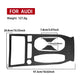 Carbon-fiber center console trim set size diagram with labeled mounting areas