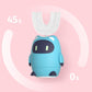Children's U-shaped electric toothbrush, blue body with white bristle head