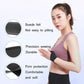 Black thin wrist brace with thumb cover, worn on the arm for support.