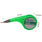 Green anti-hot desoldering wick tool with curved nozzle and copper braid end