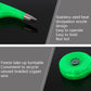 Green desoldering wick suction tool with stainless heat-dissipation nozzle
