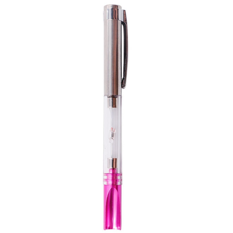 Automotive ignition spark test pen with clear barrel and pink tip