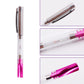 Spark test pen with clear body, chrome head, and pink contact section