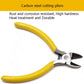 Yellow-handled carbon steel cutting pliers with black pivot and jaws