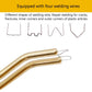 Copper welding rods and multiple wire shapes for plastic crack repairs