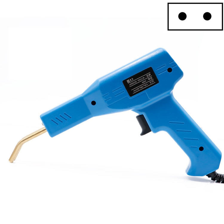 Blue plastic bumper crack repair welding gun with copper pipe head and trigger