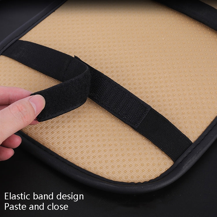 Car armrest box cushion elastic strap with adhesive backing for secure fit