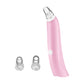 Pink and white blackhead suction device with clear nozzle head and round control button