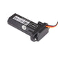 Black GPS tracker module with antenna base and orange/red/black wire connections