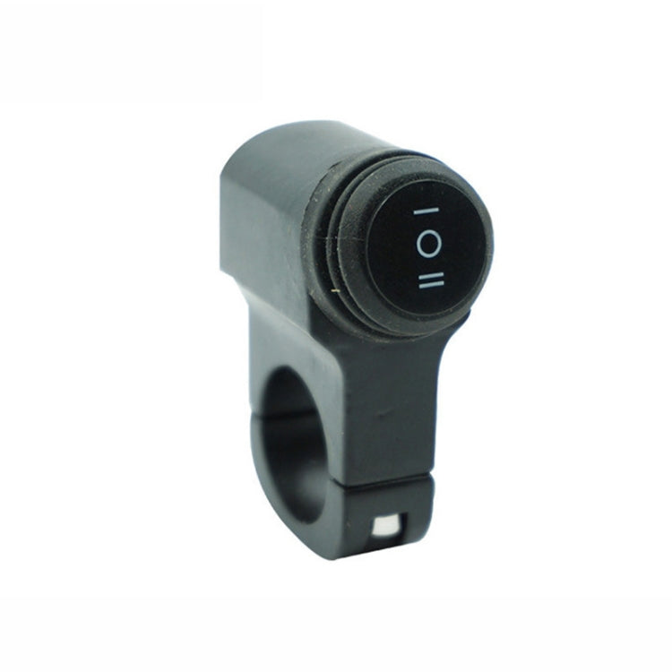 Waterproof motorcycle universal switch with O/I rocker and black mounting bracket