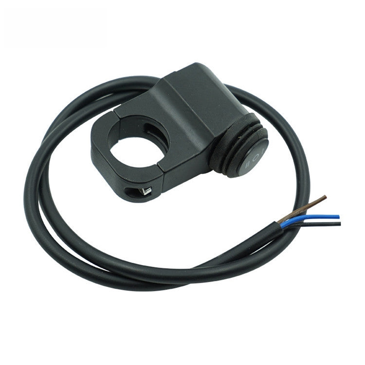 Motorcycle universal switch wire harness with connector and three colored leads