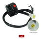 Motorcycle left handle switch assembly with wiring and 9-pin connector plug
