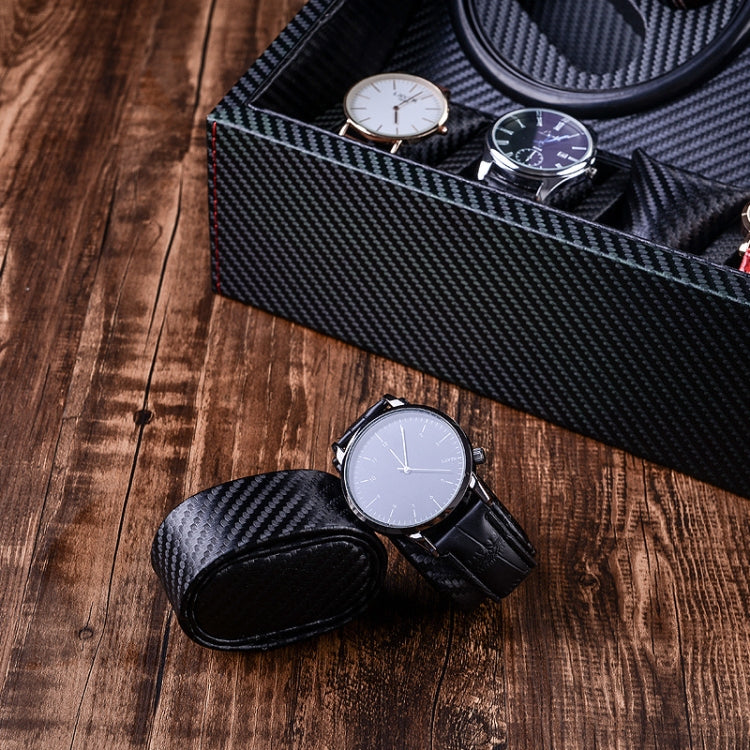 Automatic watch winder storage box with open top and one displayed watch