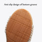 Beige wedge sandal outsole with textured anti-slip tread pattern