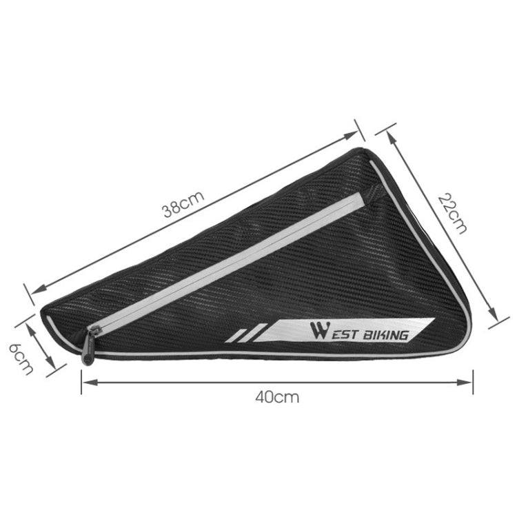 Black bike triangle bag size 40 x 38 x 22 cm