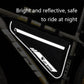 Black front triangle bike bag with reflective strip for night riding