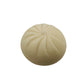 Cream squishy bun stress toy with embossed ridged swirl top
