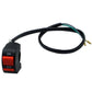 Double flash LED headlight controller switch with long cable and dual connector terminals