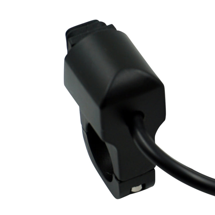 Black headlight switch housing with cable exiting from the side