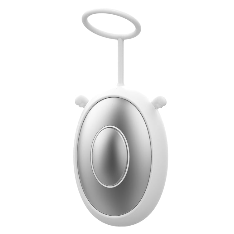 Holding micro-current sleep aid device, white oval electrode with loop handle