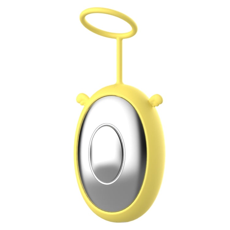 Holding micro-current sleep aid device, yellow oval electrode with loop handle