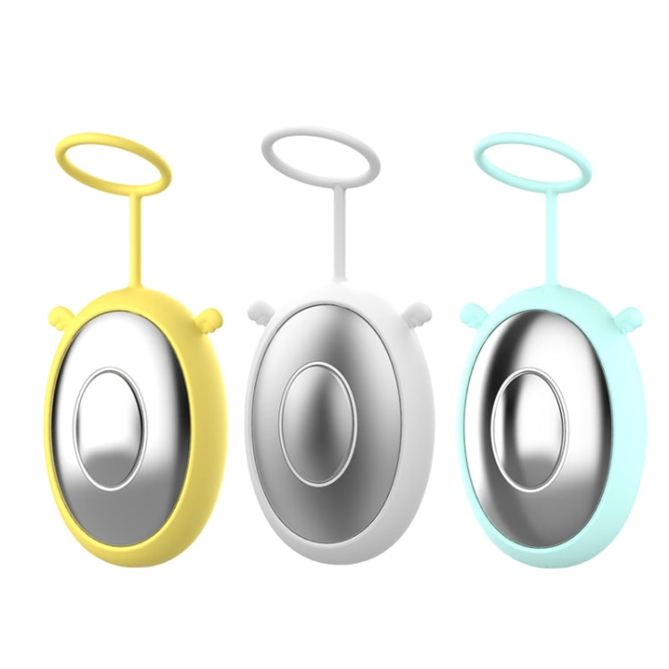 Holding micro-current sleep aid device set: yellow, white, and light blue units